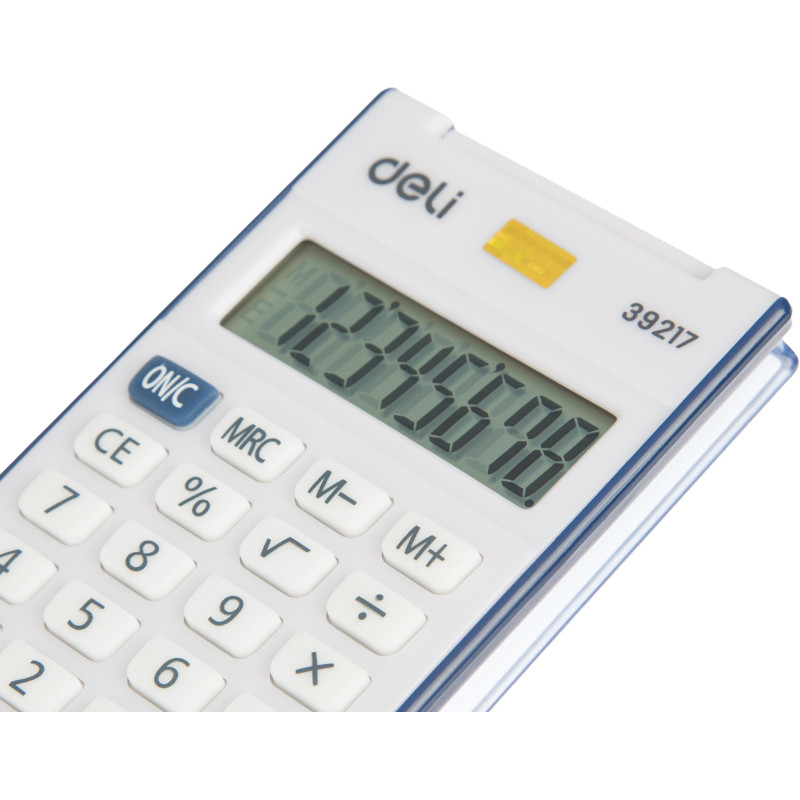 Калькулятор карманный Deli E39217, 8-р, батар., 102x61мм, синий