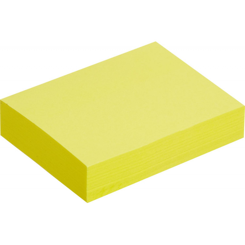 Стикеры Attache Economy с клеев.краем 38x51 мм, 100 лист неоновый желтый