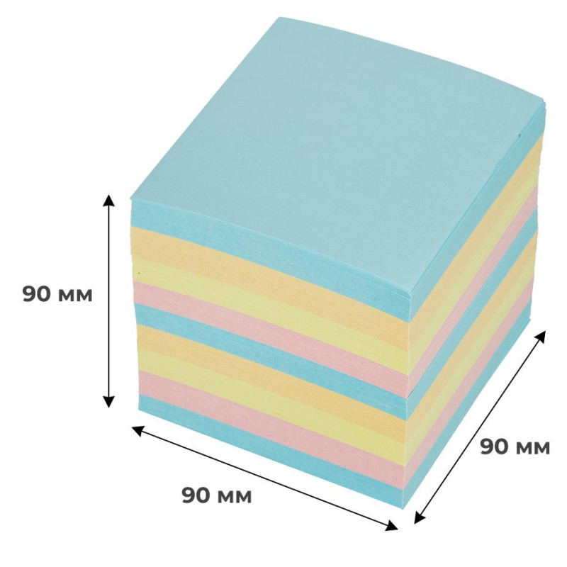 Блок для записей ATTACHE запасной 9х9х9 разноцветный 80г Блок для записей ATTACHE запасной 9х9х9 разноцветный 80г