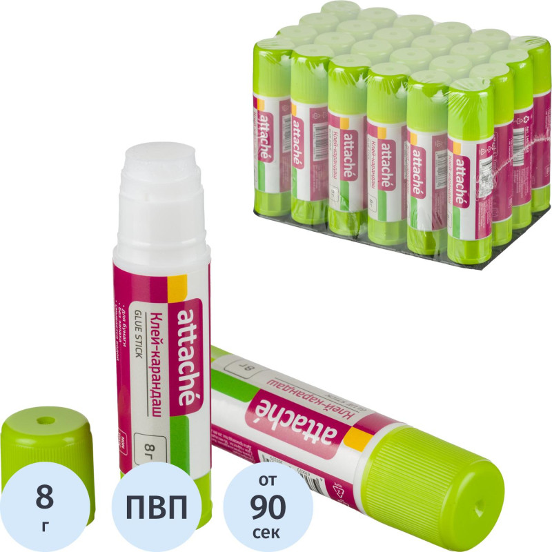 Клей-карандаш 8г Attache Клей-карандаш 8г Attache