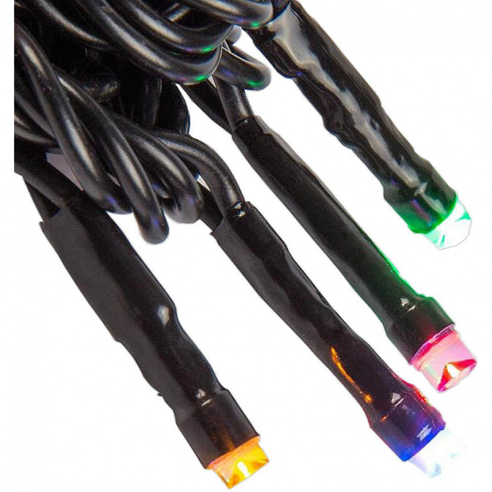 Гирлянда светодиодная Твинкл Лайт 20м, черный ПВХ, 200, цвет мульти 303-149