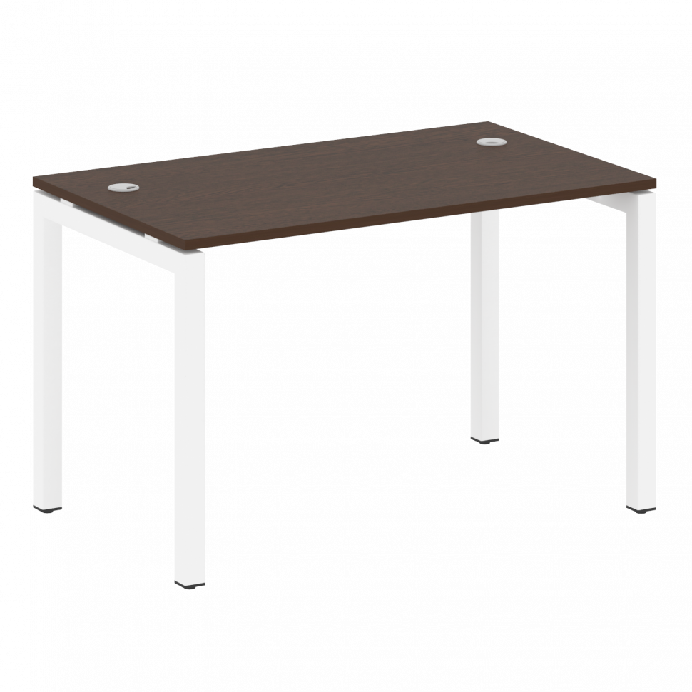 Metal System Quattro Стол письменный на П-образном м/к 50БП.СП-2 Венге Цаво/Металл Белый 1200*720*75