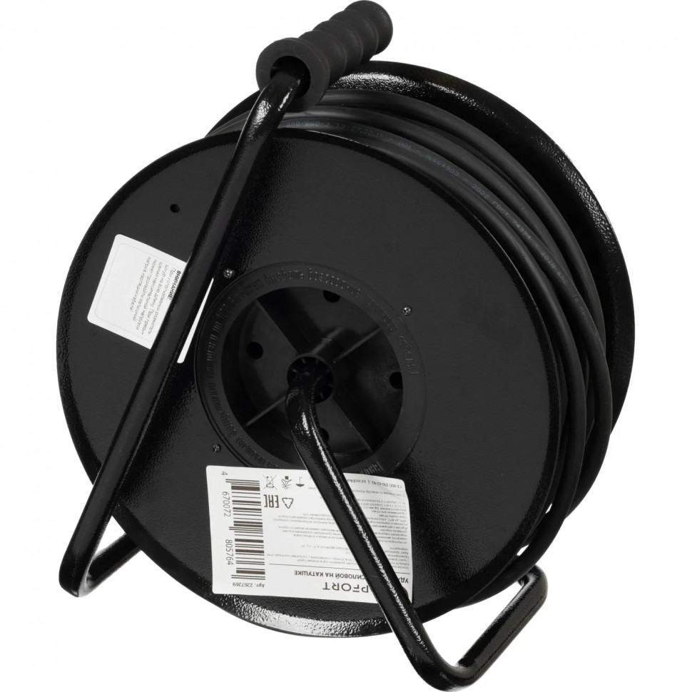 Удлинитель Topfort КГ 3х2,5 50м, на мет.катушке, с/з.,с/загл.,IP44