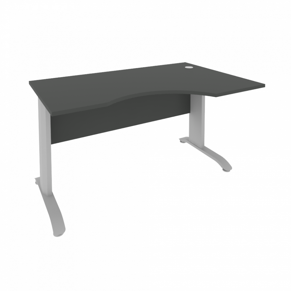 Riva Metal-L Стол криволинейный правый ПЛ.СА-2 (R) Антрацит/Металл Серый 1400*900*750 Riva Metal-L Стол криволинейный правый ПЛ.СА-2 (R) Антрацит/Металл Серый 1400*900*750