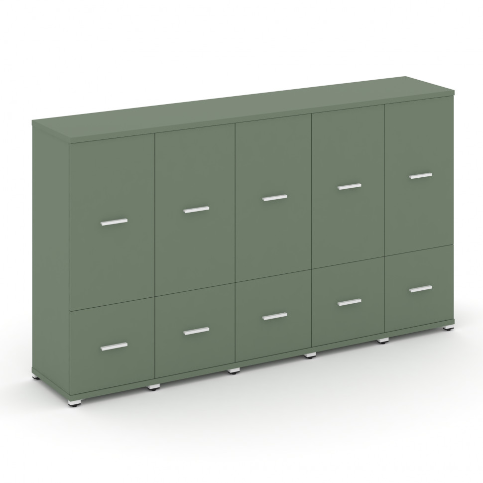 Concept Шкаф 5 узких секций, 3 ниши CN.STU-352 W Кобо/Металл Белый 2084*420*1186