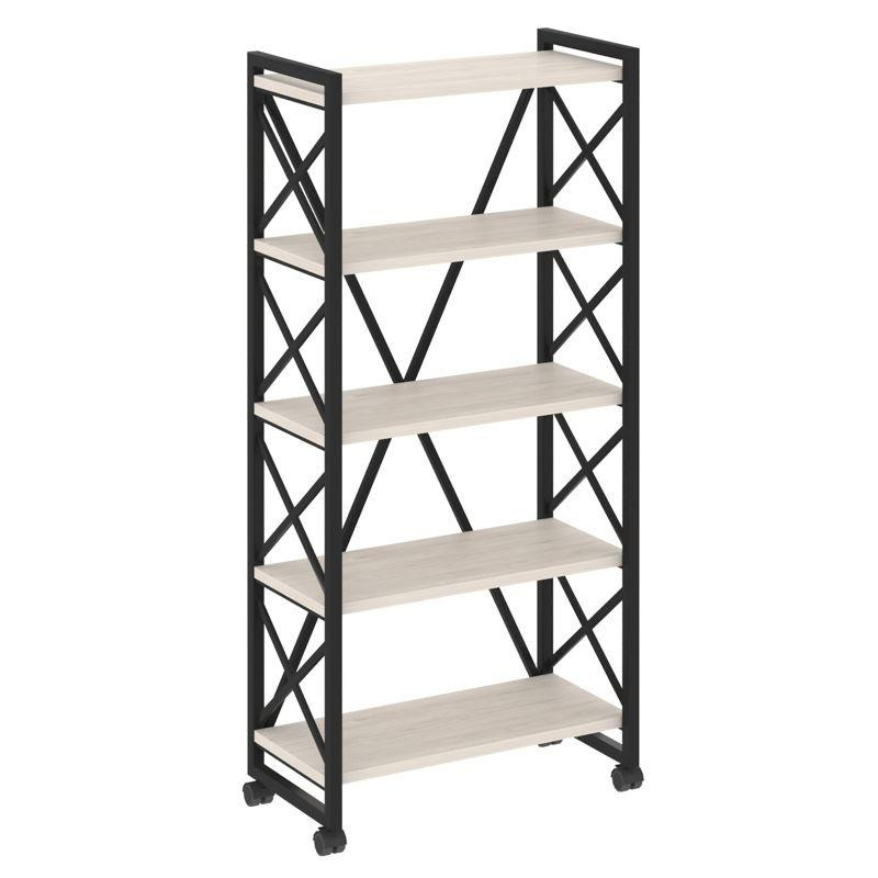 Loft Стеллаж на колесных опорах-5 полок VR.L-MST.K-5.8 Денвер Светлый/Металл Черный 800*400*1704 Loft Стеллаж на колесных опорах-5 полок VR.L-MST.K-5.8 Денвер Светлый/Металл Черный 800*400*1704