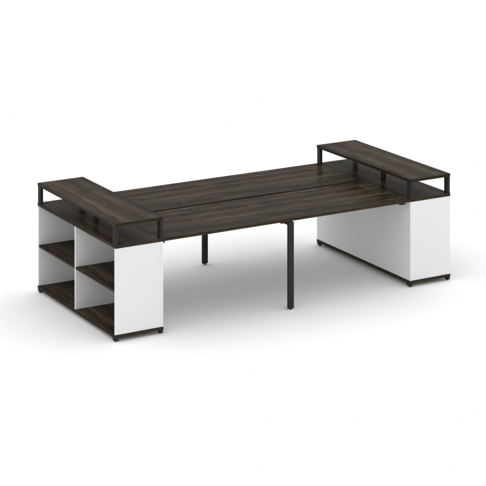 Concept Рабочая станция с опорными стеллажами с верх. горизонтами CN.DRS-250 Дуб Мали/Белый Бриллиан