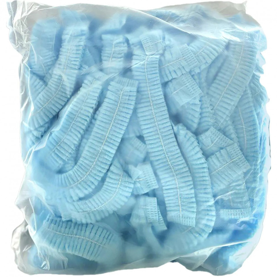 Шапочка Шарлотта неткан. голуб. пл 12г 51 см 2 рез Комус 100шт/уп Шапочка Шарлотта неткан. голуб. пл 12г 51 см 2 рез Комус 100шт/уп