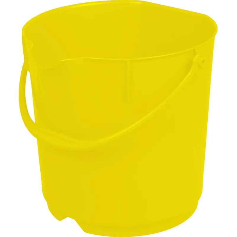 Ведро FBK 9л желтое, армир. пластик противоударный, круглое, 80102-4