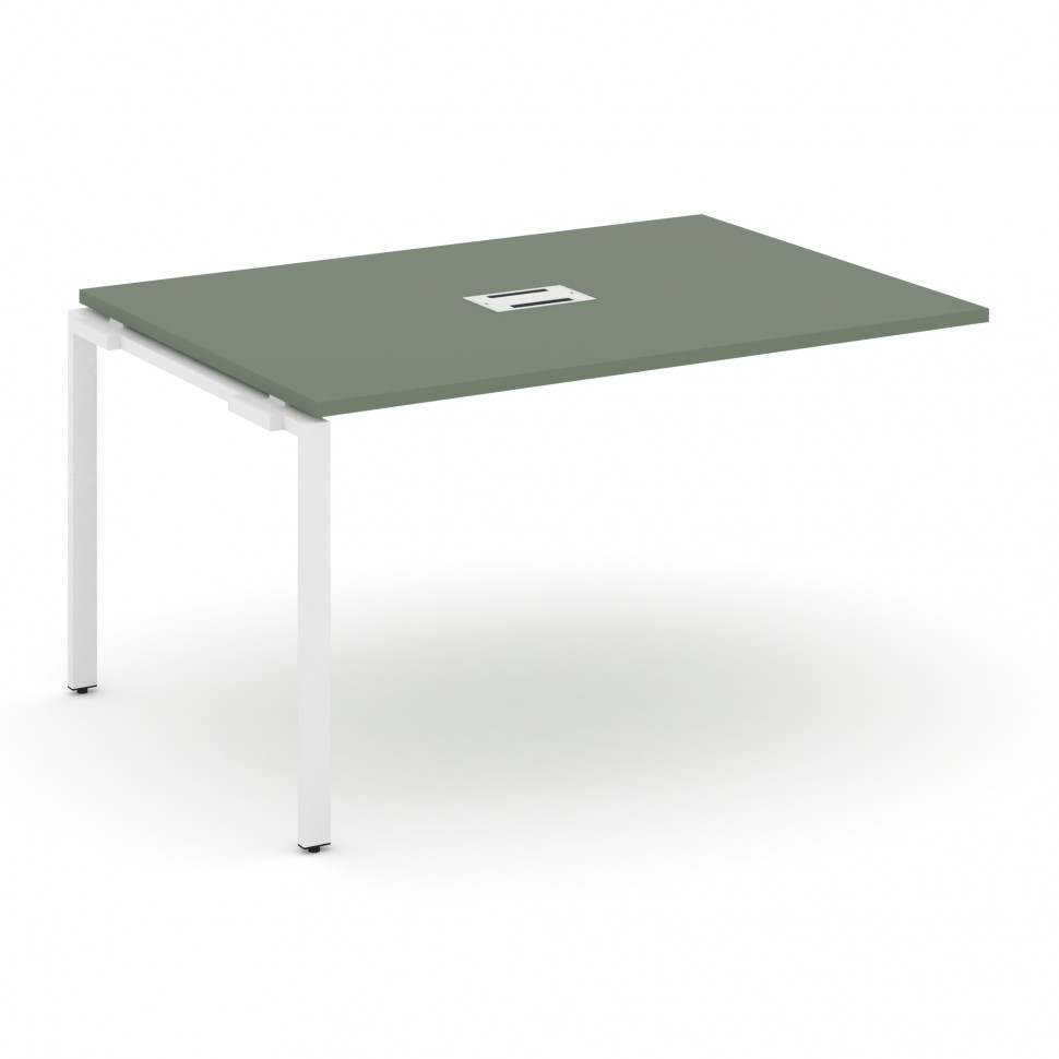 Concept Проходной наборный элемент переговорного стола CN.NPRG-011 Кобо/Металл Белый 980*980*750