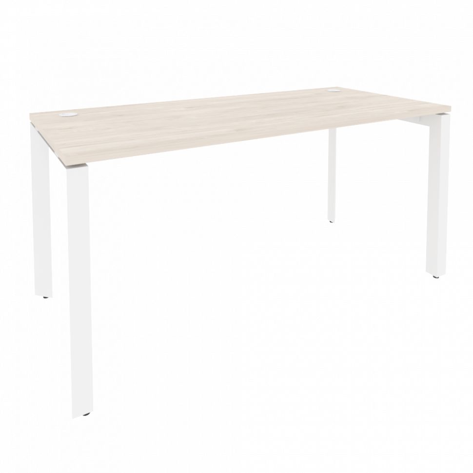 Onix Стол рабочий на П-образном м/к O.MP-SP-4.7 Денвер Светлый/Металл Белый 1580*720*750 Onix Стол рабочий на П-образном м/к O.MP-SP-4.7 Денвер Светлый/Металл Белый 1580*720*750