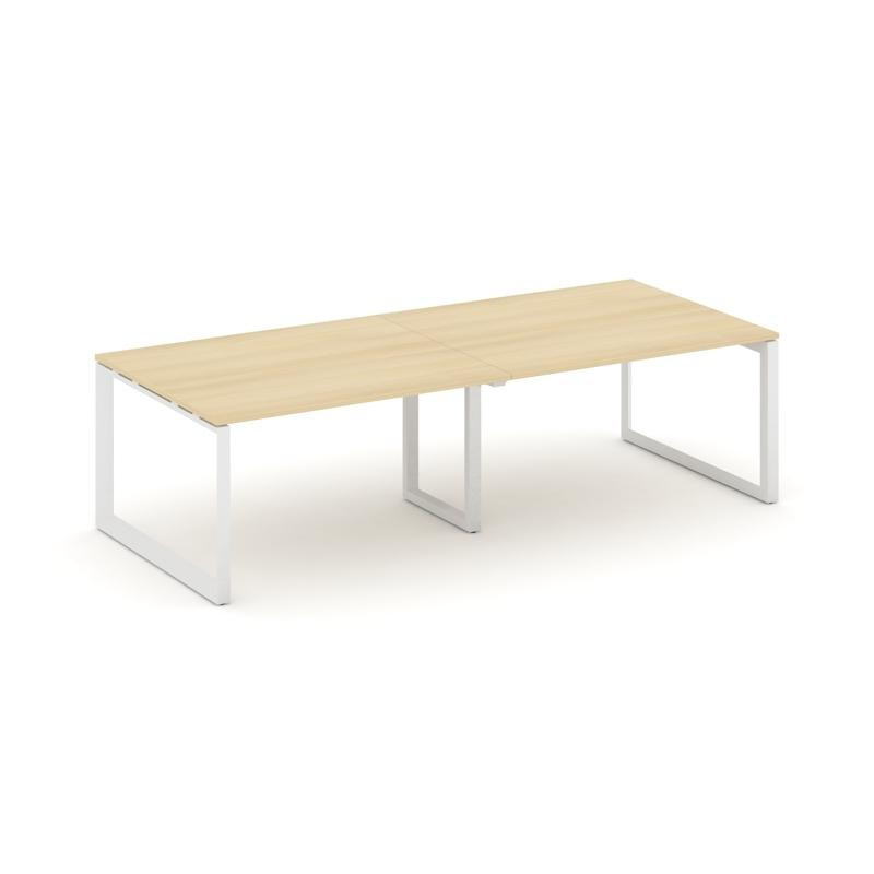 Style Project Стол переговорный SN-59O.SPRG-042.3 Акация Лорка/Металл Белый 2360*1180*750