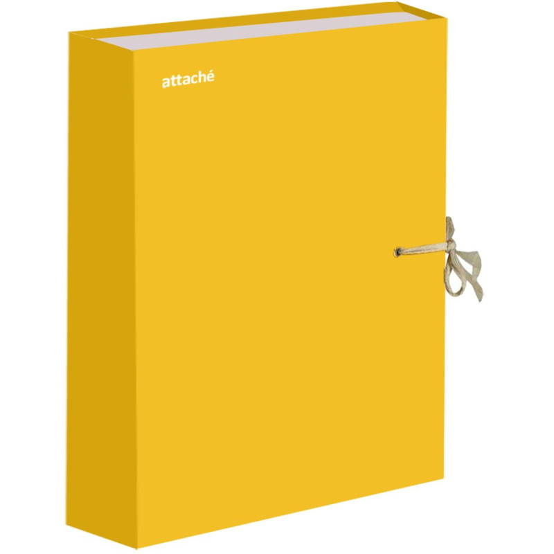 Папка архивная Attache Bright Сolours А4 лам.карт, желтая 50мм