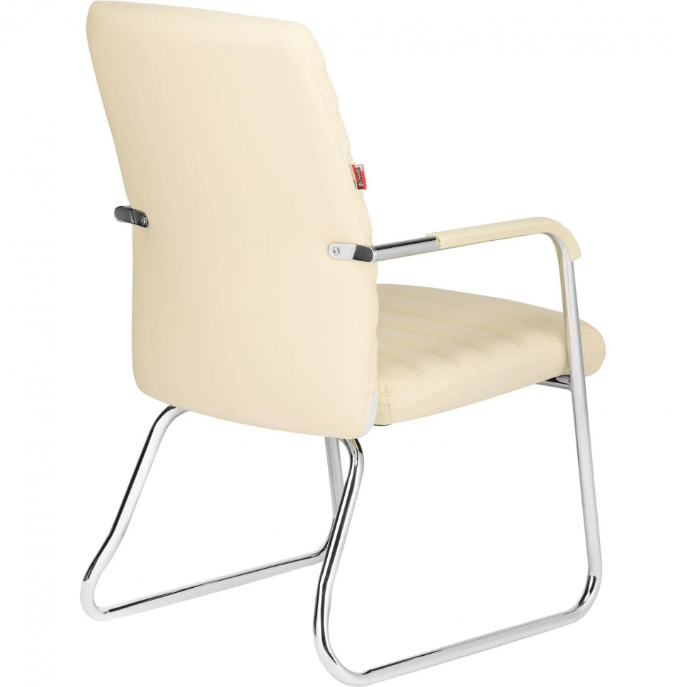 Конференц-кресло BN_TQ_Echair-806 VPU-1 кожзам бежевый, хром