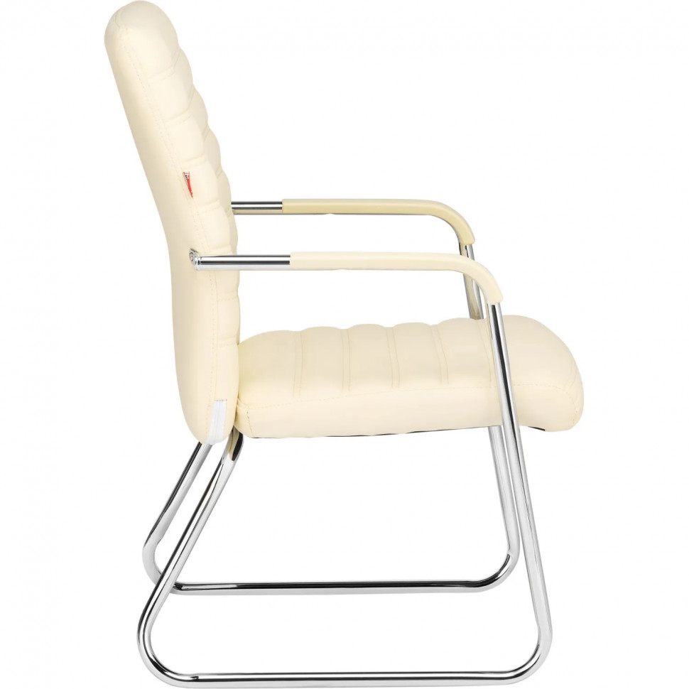 Конференц-кресло BN_TQ_Echair-806 VPU-1 кожзам бежевый, хром