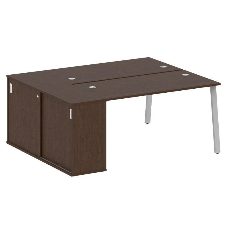 Metal System Рабочая станция с шкафом-купе на А-образном м/к БА.РС-СШК-1.3 Т Венге Цаво/Металл Серый Metal System Рабочая станция с шкафом-купе на А-образном м/к БА.РС-СШК-1.3 Т Венге Цаво/Металл Серый