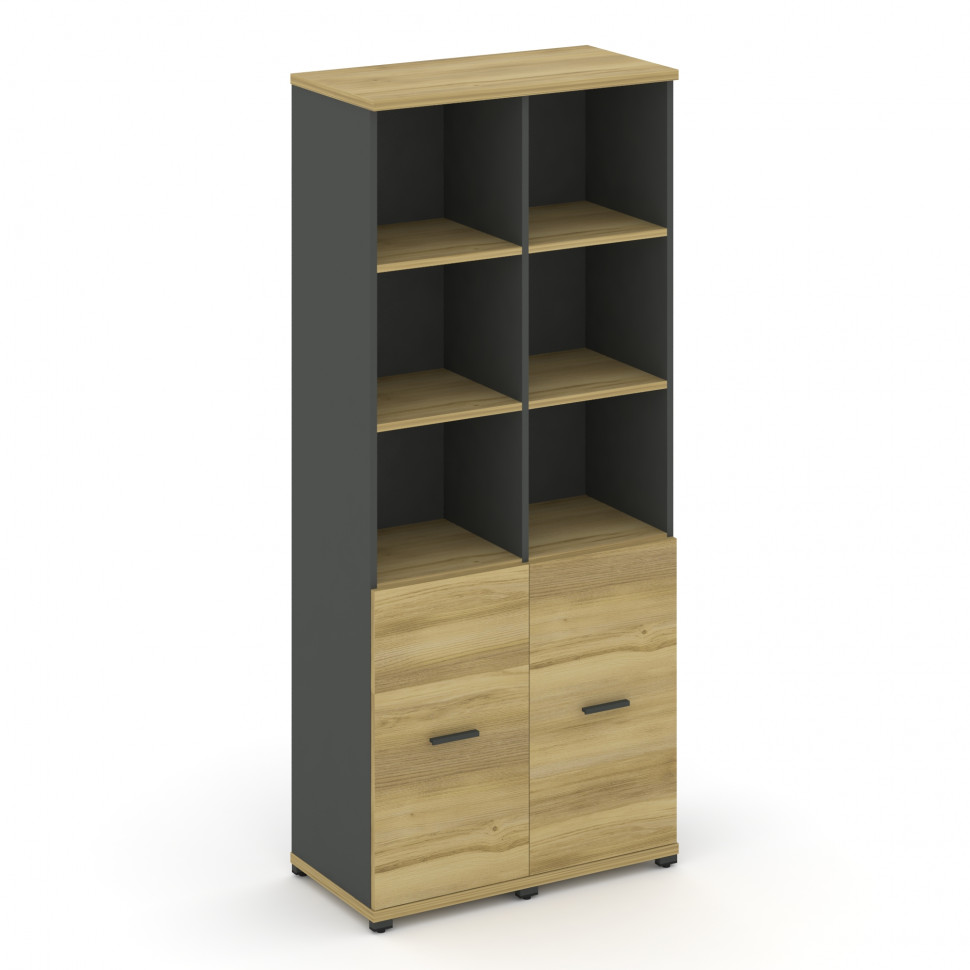 Concept Шкаф 2 узкие секции, 5 ниш CN.STU-521 A Дуб Винченцо/Антрацит/Металл Антрацит 836*420*1922 Concept Шкаф 2 узкие секции, 5 ниш CN.STU-521 A Дуб Винченцо/Антрацит/Металл Антрацит 836*420*1922