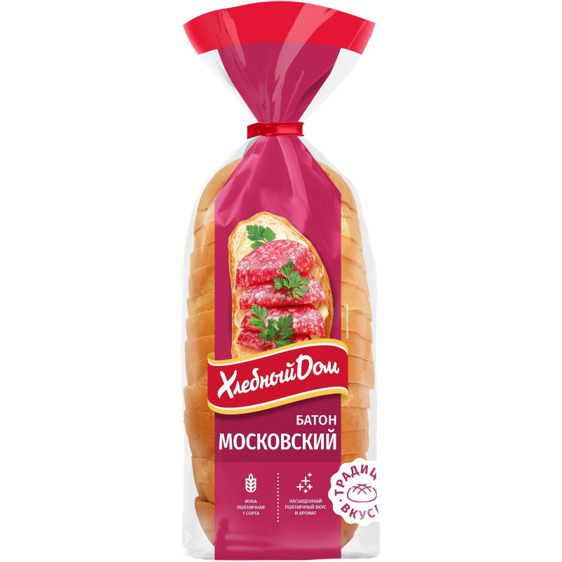 Хлеб Батон Московский нарезной 350г