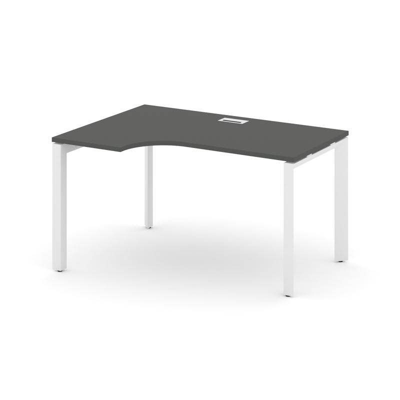 Style Project Стол рабочий эргономичный SN-59P.SPA-021(L) Антрацит/Металл Белый/Белый Заглушка 1380*