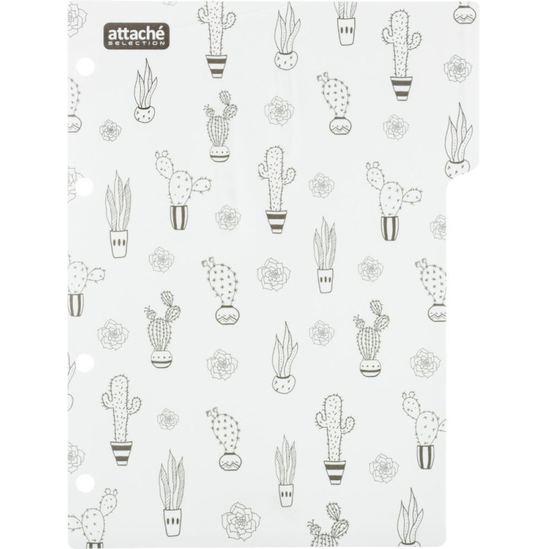 Разделитель листов пласт А5 Attache Selection Llamas чер-бел, 3шт/уп, в асс