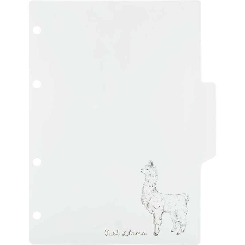 Разделитель листов пласт А5 Attache Selection Llamas чер-бел, 3шт/уп, в асс