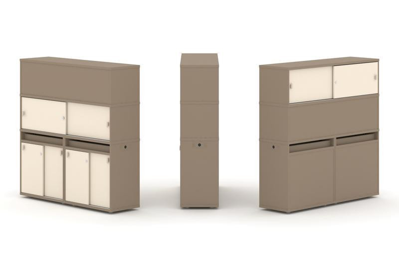 Estetica Набор №9. Тумба двойная+высокая надставка ES.NB.2V-9 Латте/Сатин 1500*410*1520 Estetica Набор №9. Тумба двойная+высокая надставка ES.NB.2V-9 Латте/Сатин 1500*410*1520