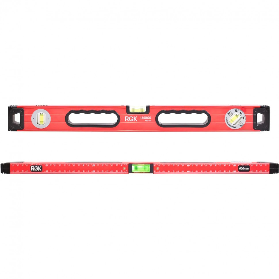 Уровень пузырьковый 600 мм магнитный RGK U4060