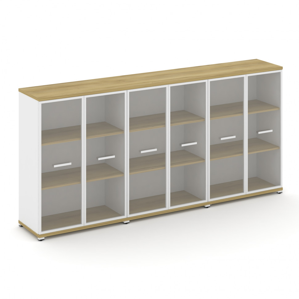 Concept Шкаф 3 широкие секции, 3 ниши CN.STS-336 RPW W Дуб Винченцо/Белый Бриллиант/Металл Белый/Про Concept Шкаф 3 широкие секции, 3 ниши CN.STS-336 RPW W Дуб Винченцо/Белый Бриллиант/Металл Белый/Про