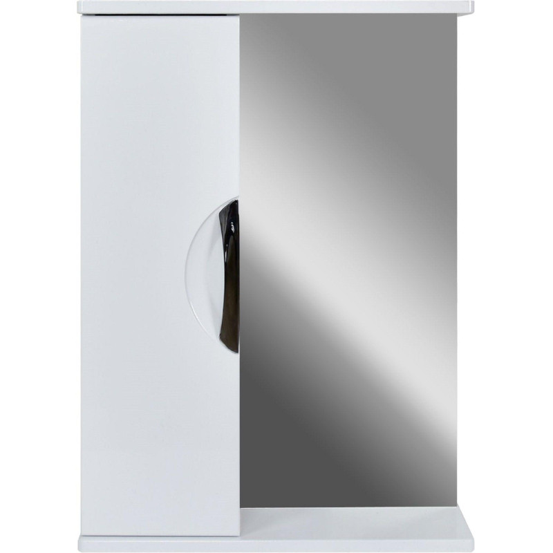 Зеркало TZ_Афина 50 со шкафом, универсальное, белое