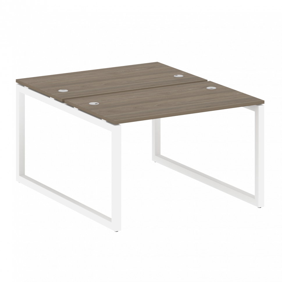 Metal System Quattro Рабочая станция на О-образном м/к 50БО.РАС-СП-2.2 Вяз Благородный/Металл Белый