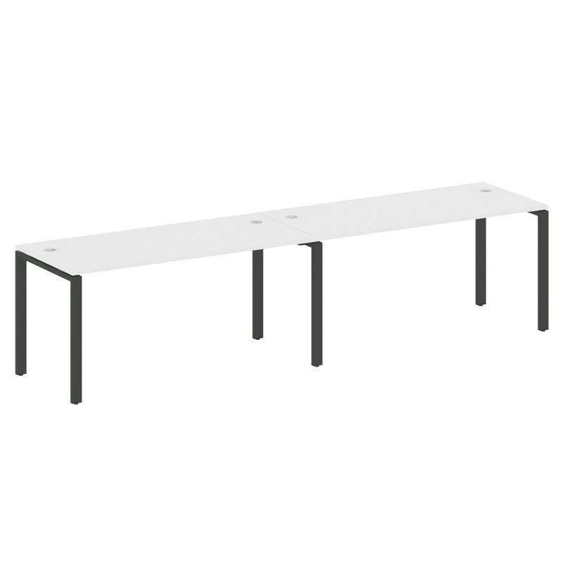 Metal System Рабочая станция на 2 места на П-образном м/к БП.СМ-2.4 Белый/Металл Антрацит 3200*720*7 Metal System Рабочая станция на 2 места на П-образном м/к БП.СМ-2.4 Белый/Металл Антрацит 3200*720*7