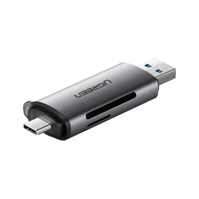 Картридер UGREEN USB-C + USB-A 3.0 для карт памяти TF/SD (50706)