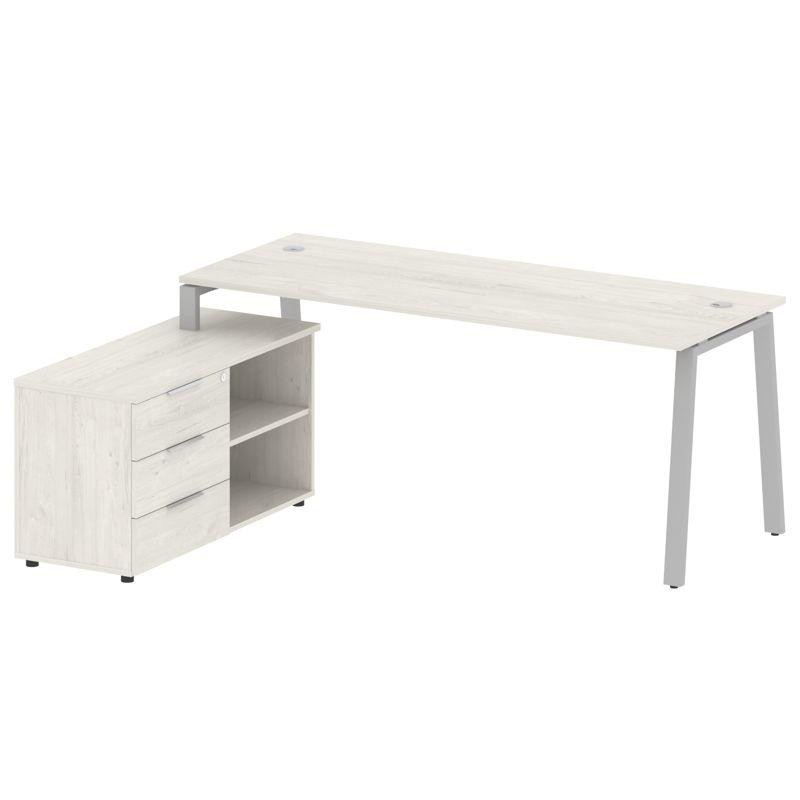 Metal System Рабочая станция с тумбой на А-образном м/к БА.РС-СТС-2.5 (L) Дуб Наварра/Металл Серый 1 Metal System Рабочая станция с тумбой на А-образном м/к БА.РС-СТС-2.5 (L) Дуб Наварра/Металл Серый 1