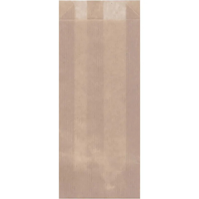 Пакет бумажный  80x20x200 мм,  40 гр/м2, крафт, коричневый, 2000 шт/уп