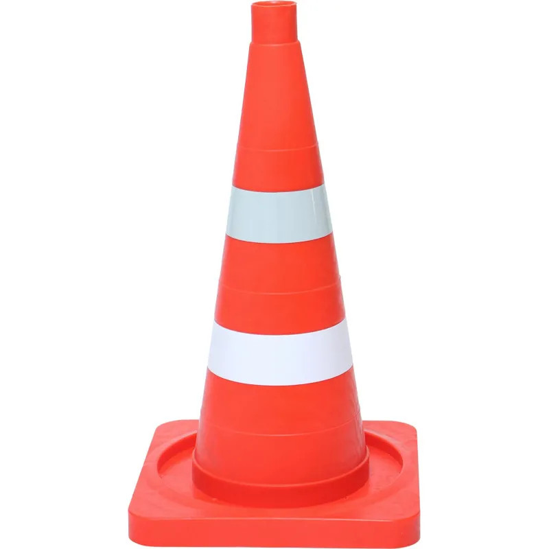 Конус сигнальный 1 белая полоса 1 с/о полос,квадрат основан 510 мм КС-2.6