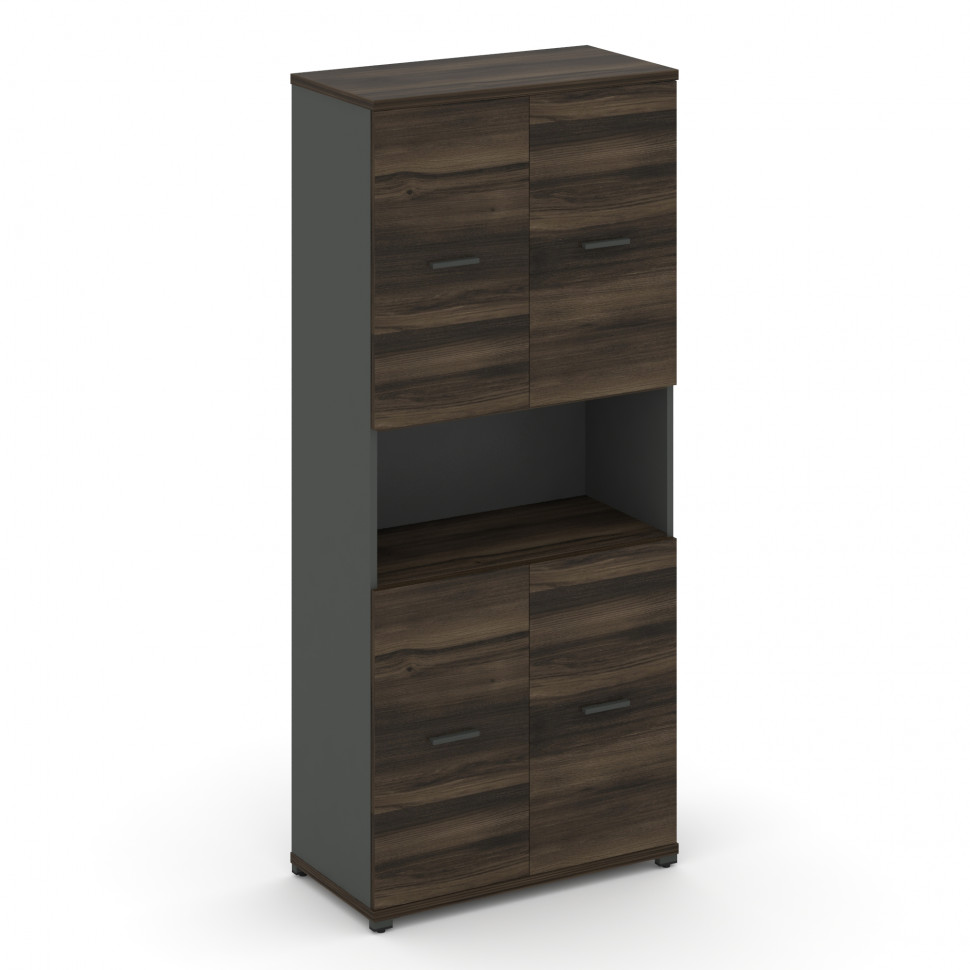 Concept Шкаф 1 широкая секция, 5 ниш CN.STS-513 A Дуб Мали/Антрацит/Металл Антрацит 836*420*1922