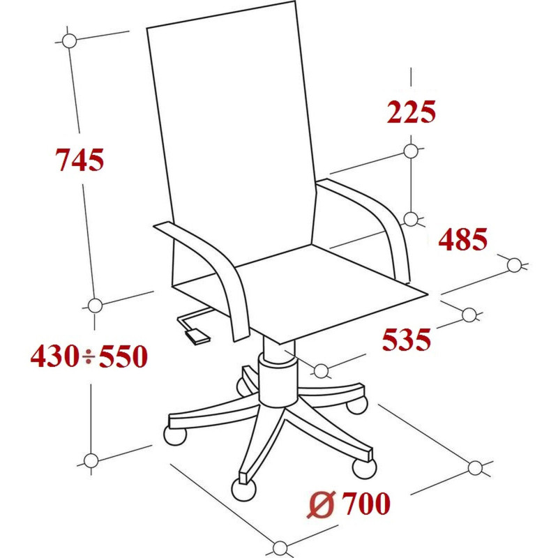 Кресло 0MX_VB_Бюрократ KB-9N/BLACK ткань,сетка черный TW-01 TW-11, хром