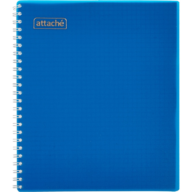 Тетрадь общая Attache 80л клетка А5,спираль, обложка Plastic