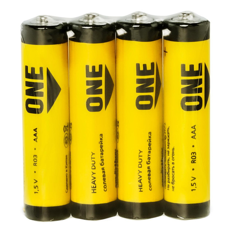 Батарейка Smartbuy AAA солевая ONE R03/4S (60/600) (SOBZ-3A04S-Eco) 4шт Батарейка Smartbuy AAA солевая ONE R03/4S (60/600) (SOBZ-3A04S-Eco) 4шт