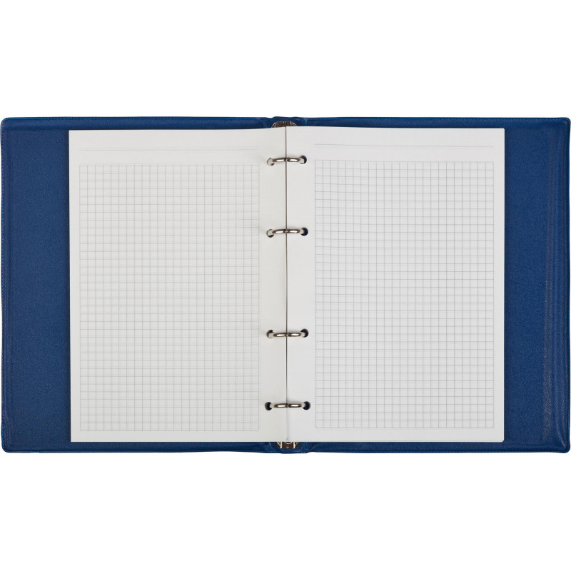 Бизнес-тетрадь А5 80л  ATTACHE, на кольцах,синий, обложка ПВХ