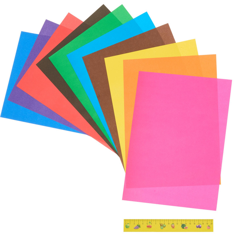 Бумага цветная А4,10л.10цв.немелованая,в папке Луч Школа творчества 1789-08 Бумага цветная А4,10л.10цв.немелованая,в папке Луч Школа творчества 1789-08