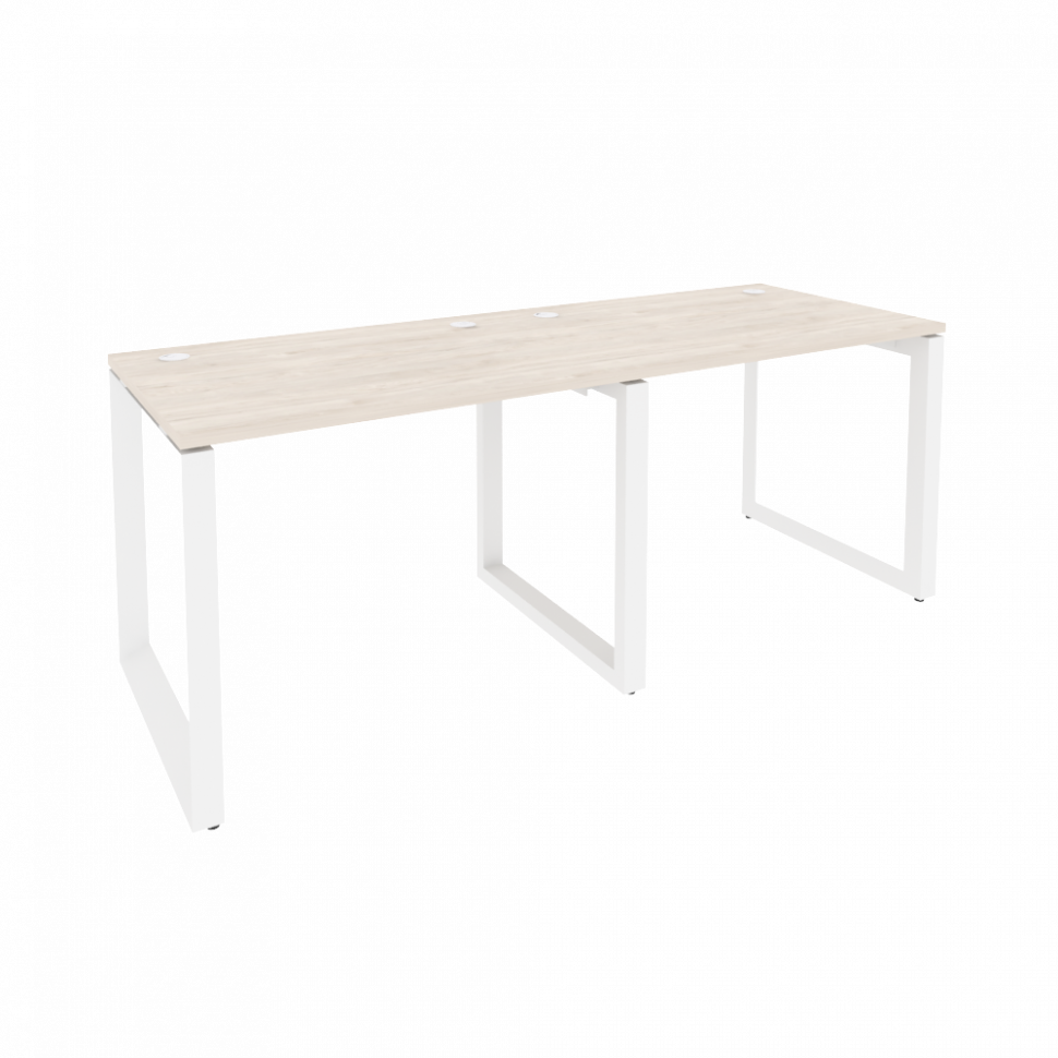 Onix Рабочая станция на О-образном м/к O.MO-RS-2.1.7 Денвер Светлый/Металл Белый 1960*720*750 Onix Рабочая станция на О-образном м/к O.MO-RS-2.1.7 Денвер Светлый/Металл Белый 1960*720*750