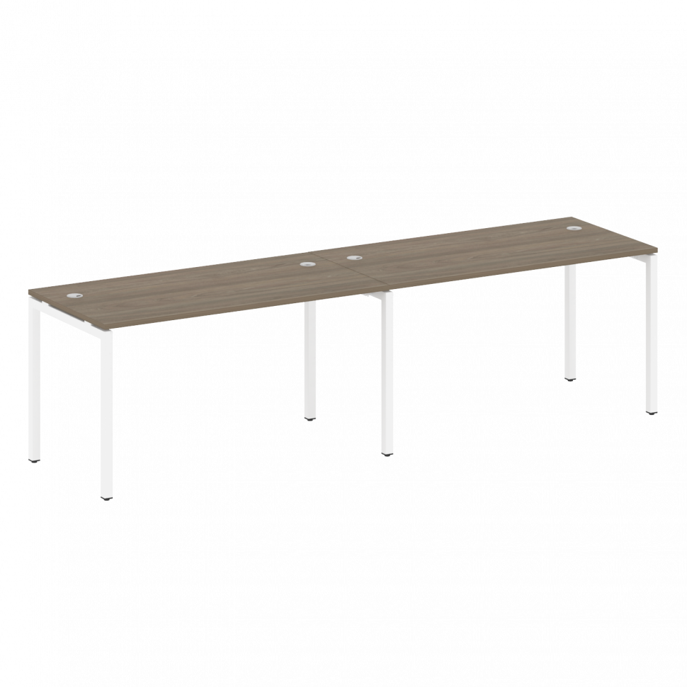 Metal System Quattro Рабочая станция на 2 места на П-образном м/к 40БП.СМ-2.3 Вяз Благородный/Металл