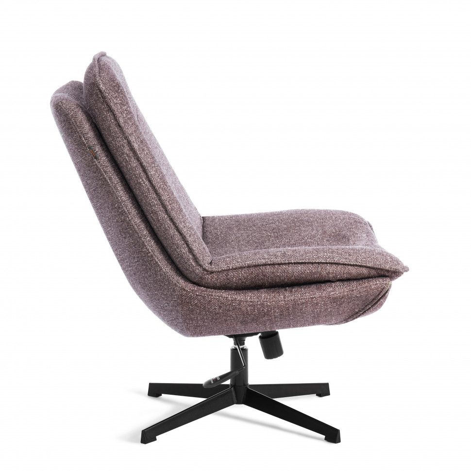 Кресло лаунж Cosmo велюр/букле, VT shape wood rose