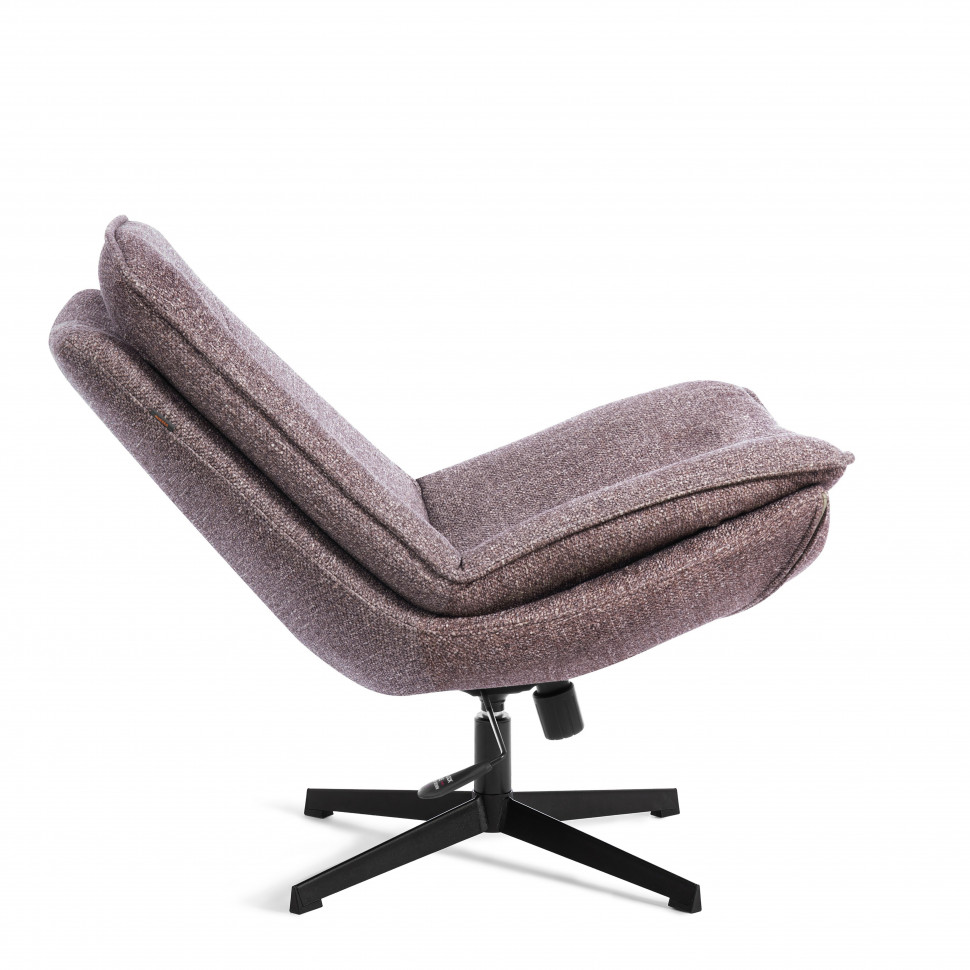 Кресло лаунж Cosmo велюр/букле, VT shape wood rose