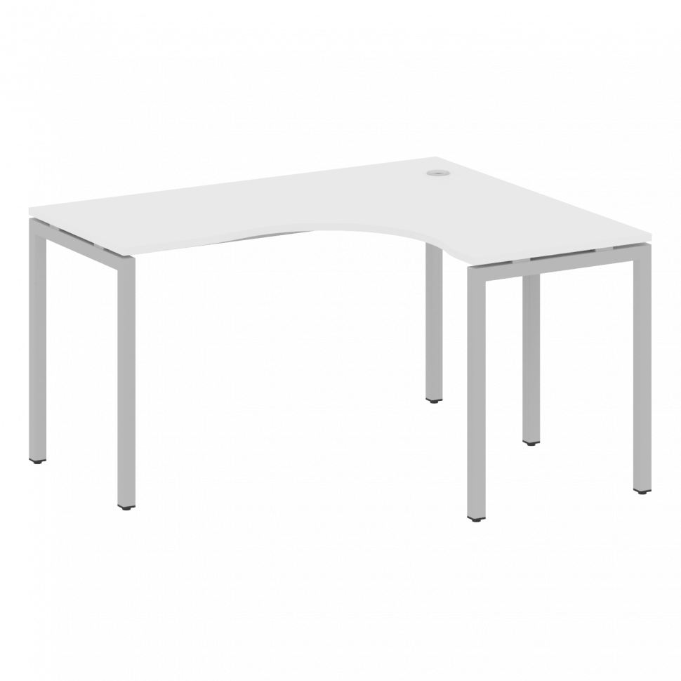 Metal System Quattro Стол криволинейный правый на П-образном м/к 40БП.СА-3 (R) Белый/Металл Серый 14 Metal System Quattro Стол криволинейный правый на П-образном м/к 40БП.СА-3 (R) Белый/Металл Серый 14