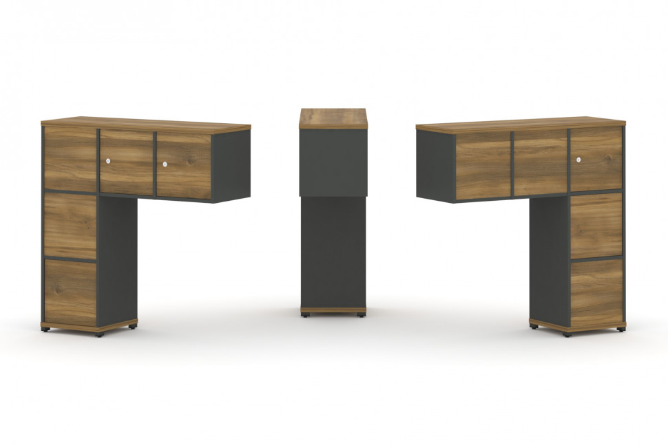 Concept Надставка низкая CN.DNN-006 Сандал Янтарный/Антрацит/Металл Антрацит 1099*365*1130