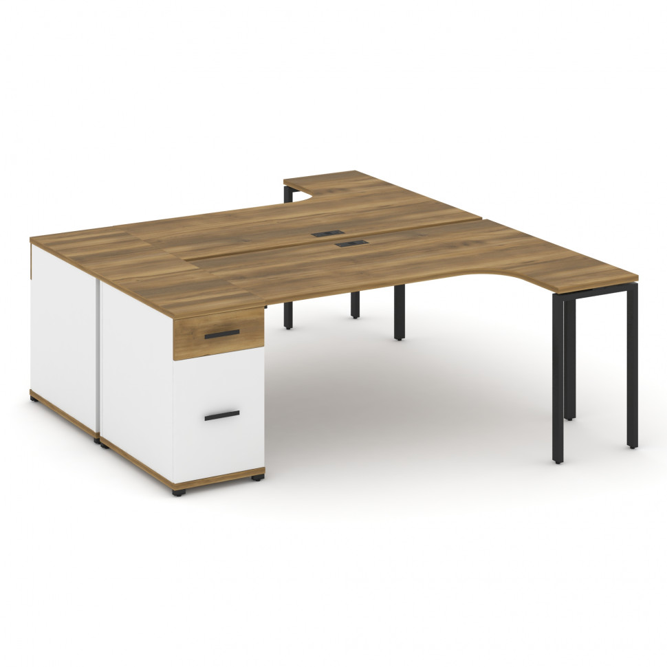 Concept Рабочая станция CN.DSA-404 B Сандал Янтарный/Белый Бриллиант/Металл Черный 2000*1180*750 Concept Рабочая станция CN.DSA-404 B Сандал Янтарный/Белый Бриллиант/Металл Черный 2000*1180*750