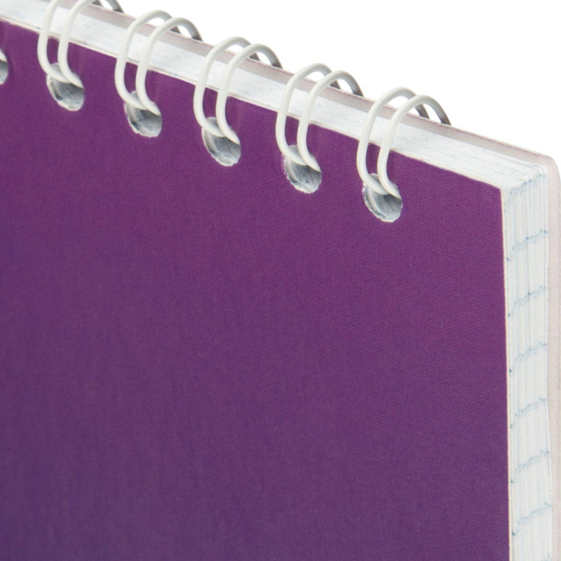 Блокнот А7 40л Attache Градиент Фиолет клетка, 65г, греб, УФ-лак