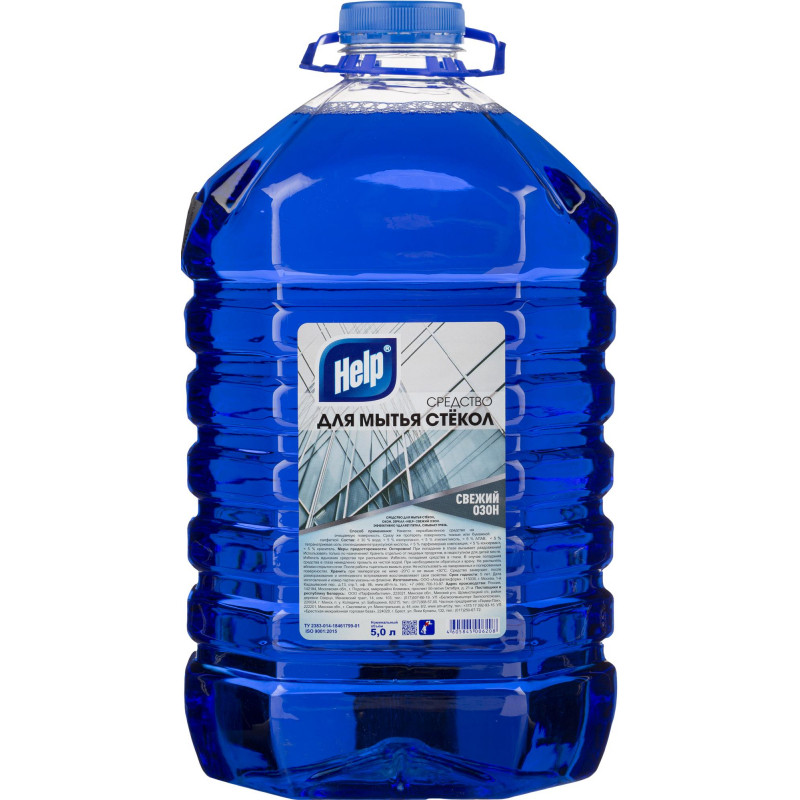 Средство для стекол и зеркал HELP Свежий озон 5л ПЭТ